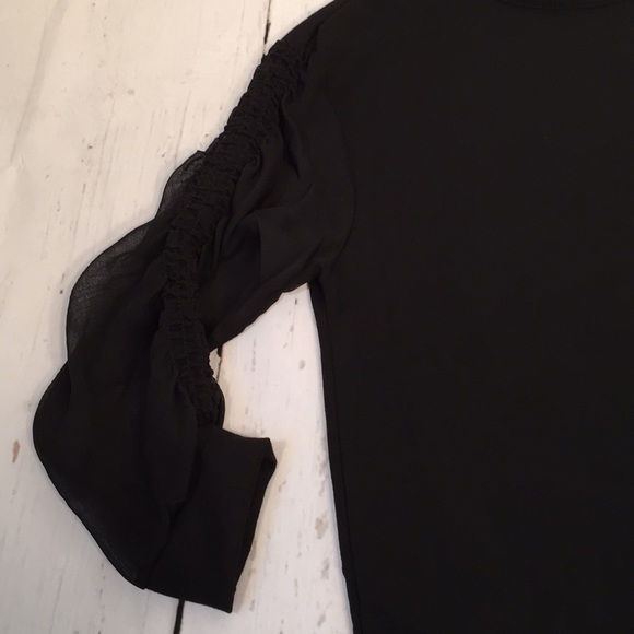 Anthropologie Pebble and Stone Black long sleeve pullover Top Size Small - Picture 5 of 9